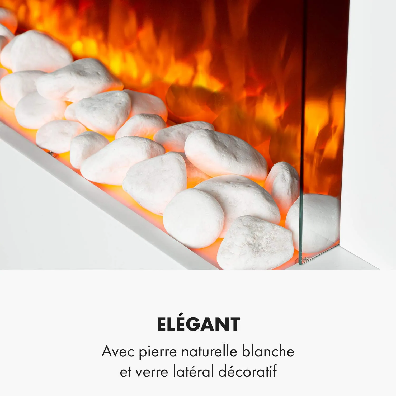 Klarstein Studio 1 cheminée électrique blanche 2000 W