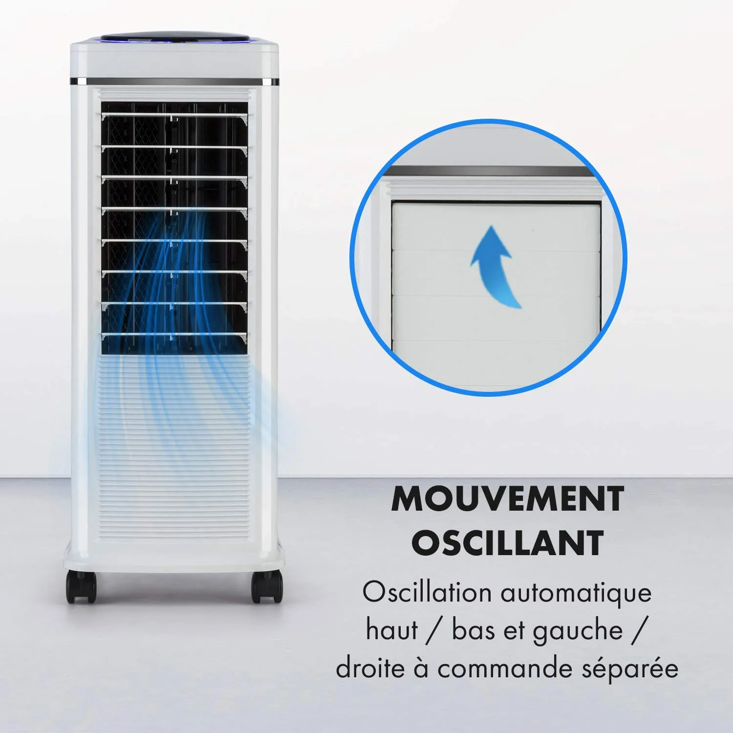Klarstein Windspiel rafraîchisseur d'air blanc 100 W 8 L