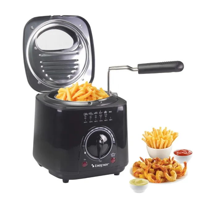 Beper P101FRI100 mini friteuse électrique 1L noire 950W