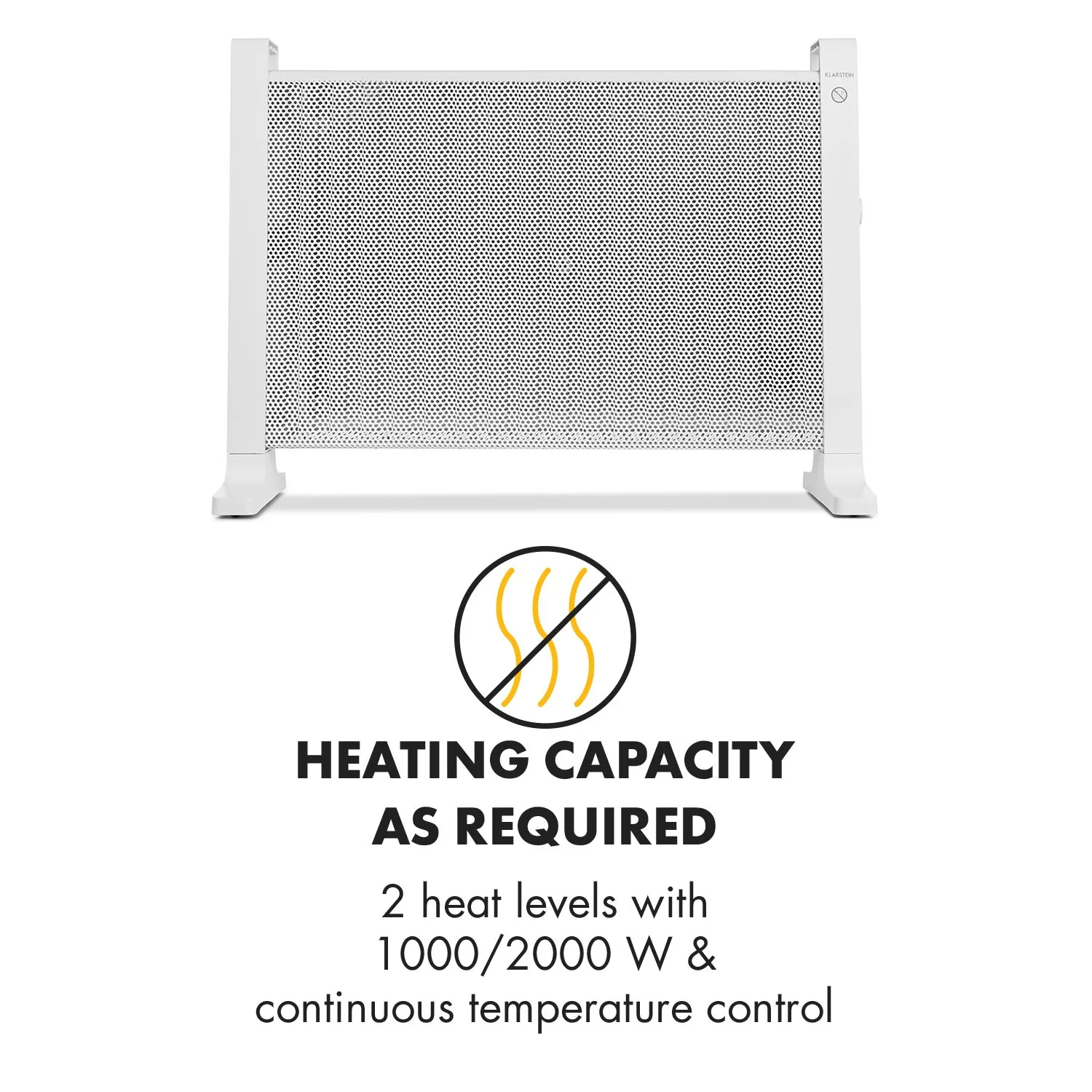 Klarstein HeatPal Mica 20 chauffage mica 2000 W blanc