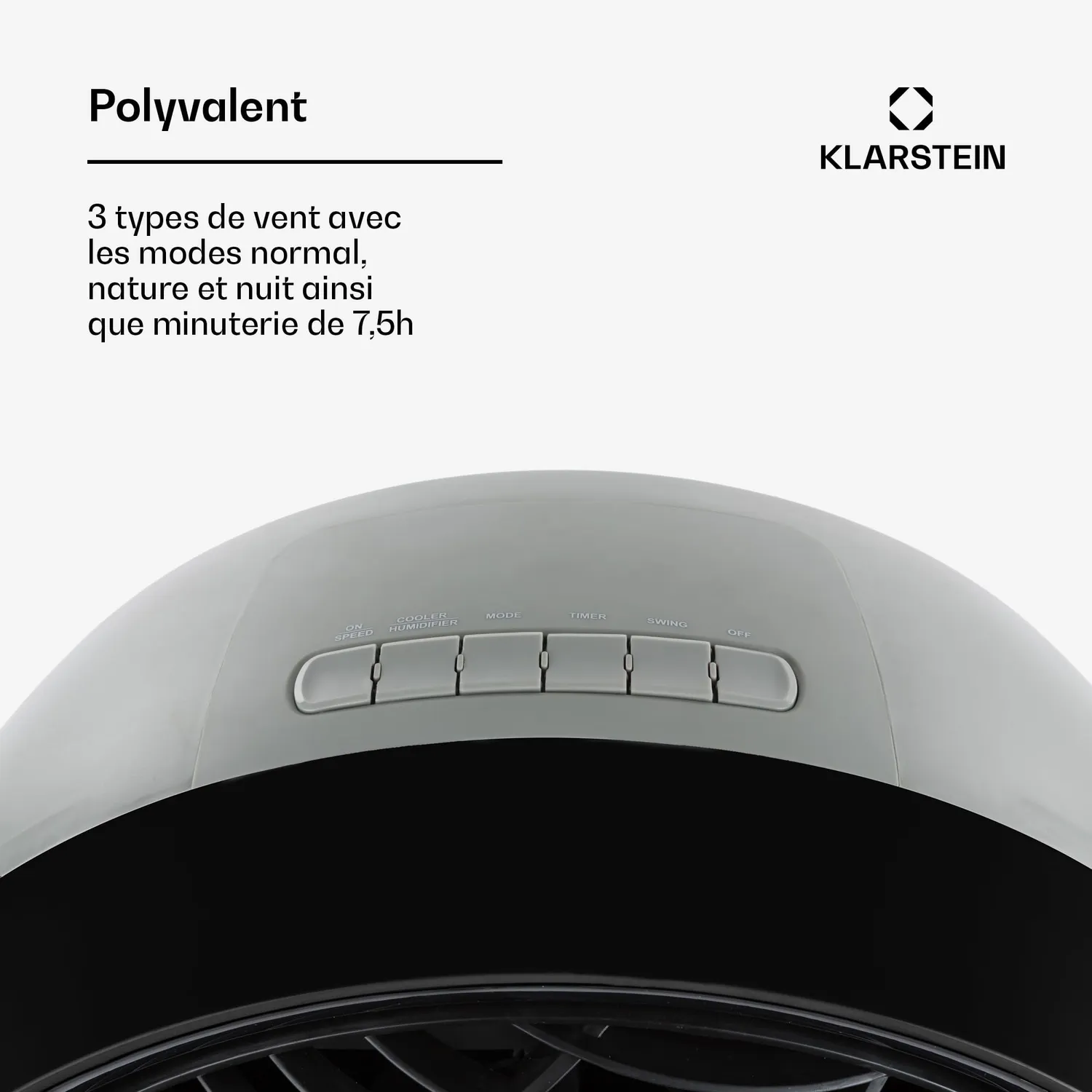 Klarstein rafraîchisseur d’air 4 en 1 blanc 5,5 L 110 W