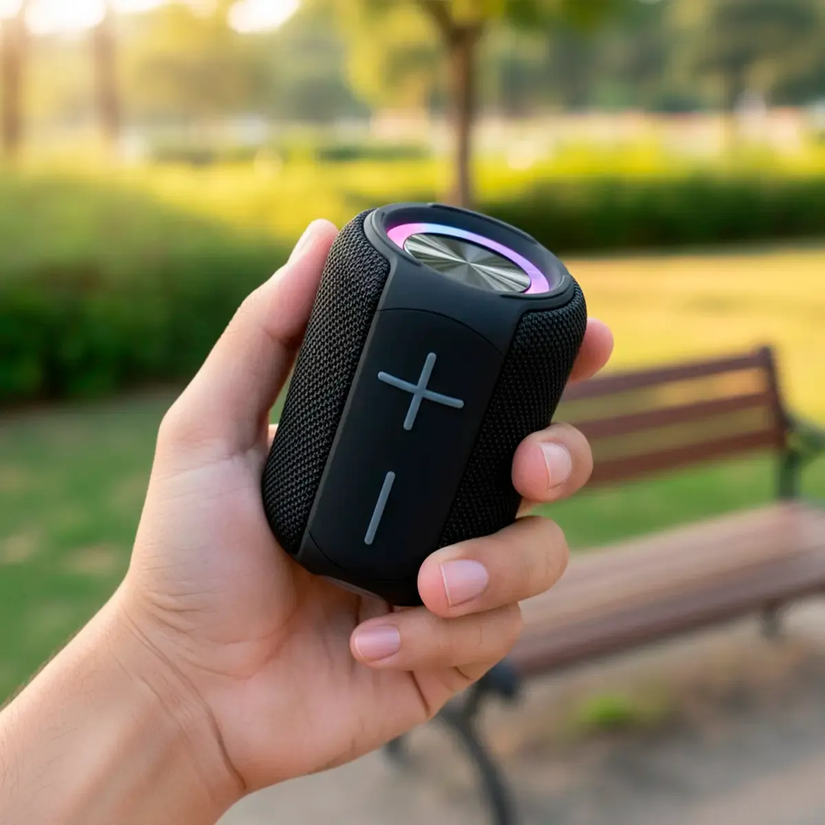 Prixton Beat Box enceinte Bluetooth noire mains libres