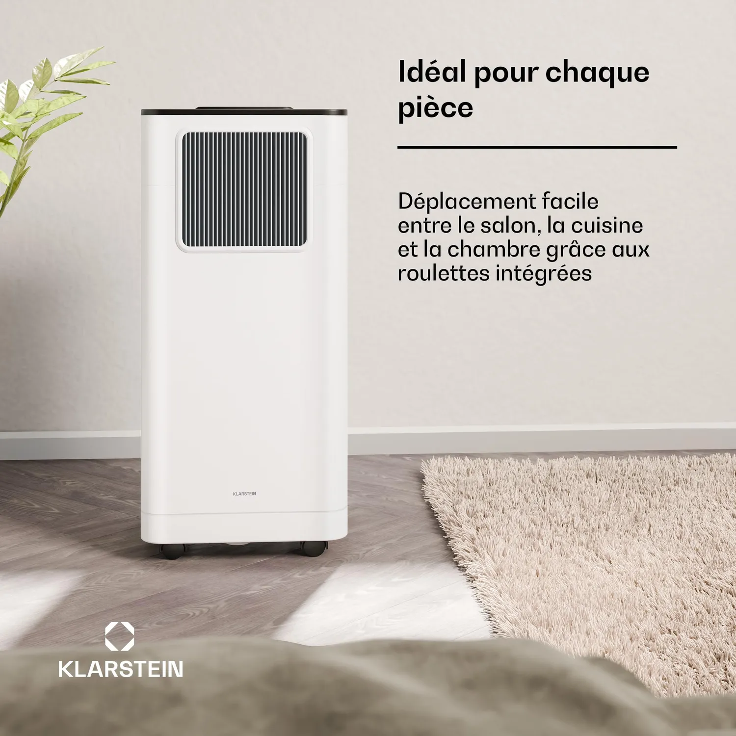 Klarstein Breeze Box Climatiseur Mobile 11000 BTU Blanc