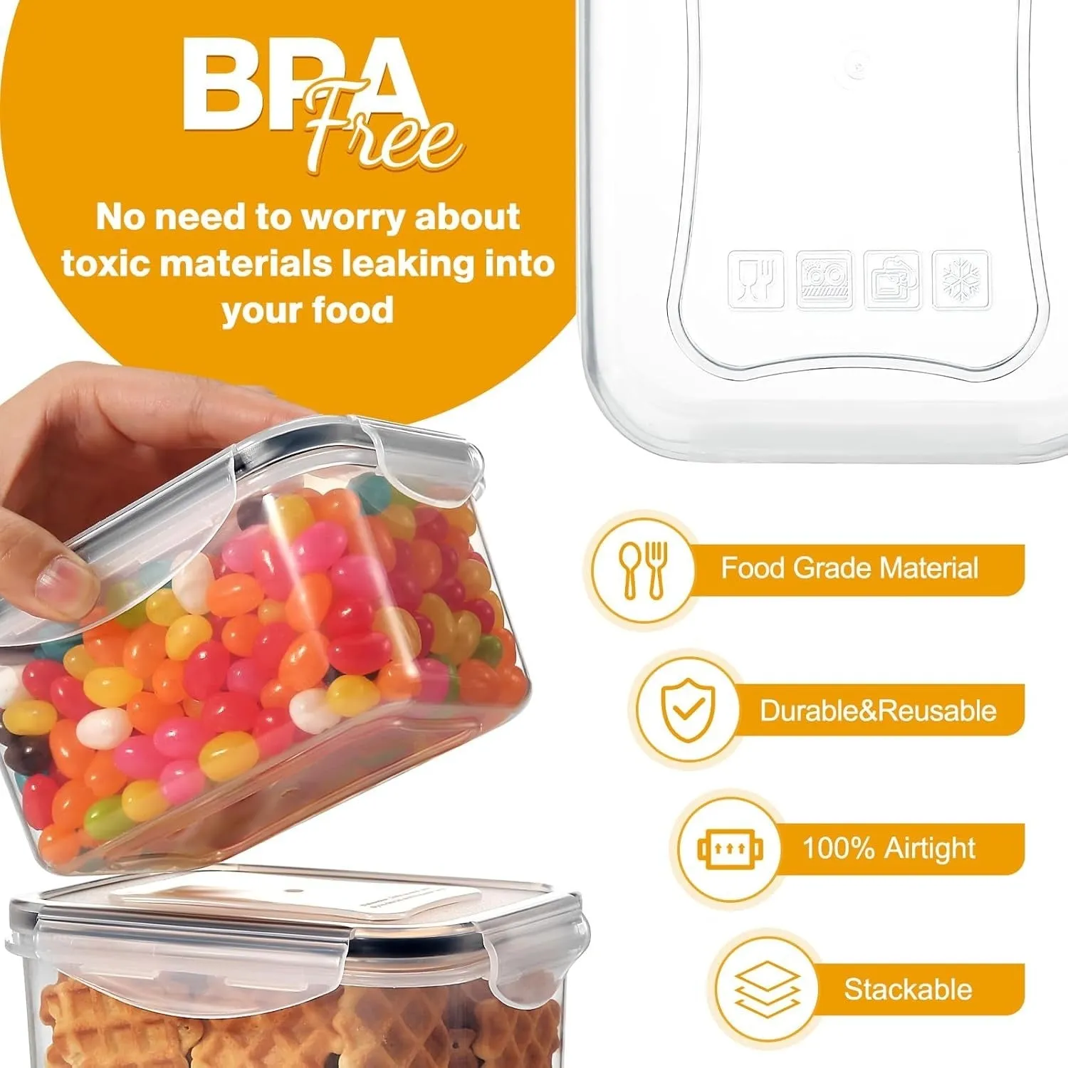 YASHE Boîte Alimentaire Plastique sans BPA Lot 16 Hermétique