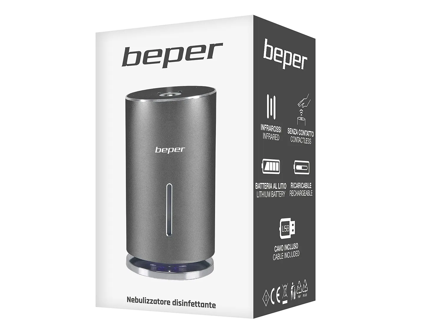 Beper P201UTP010 nébuliseur désinfectant 135 ml USB portable