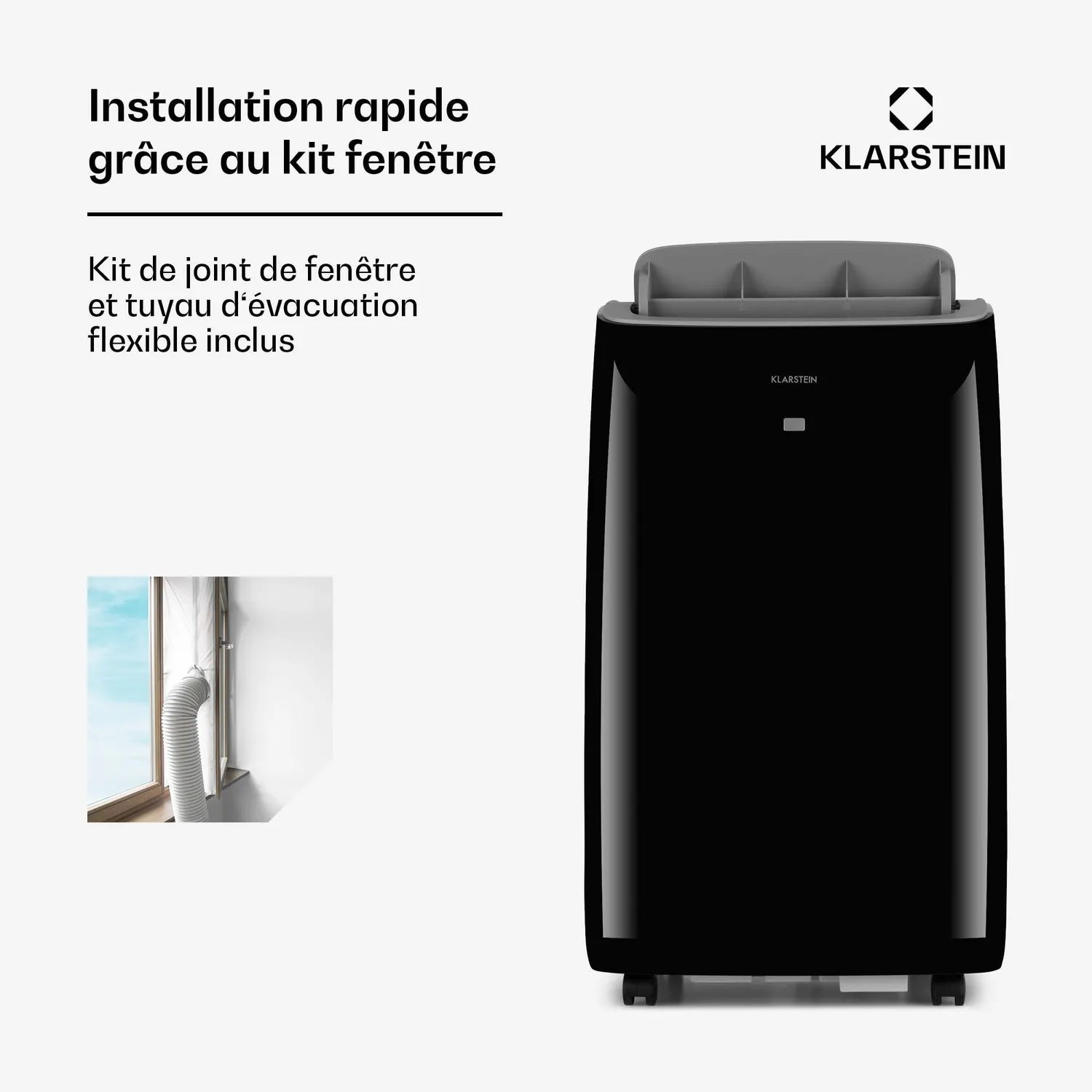 Klarstein 12000 BTU climatiseur mobile 3 en 1 silencieux