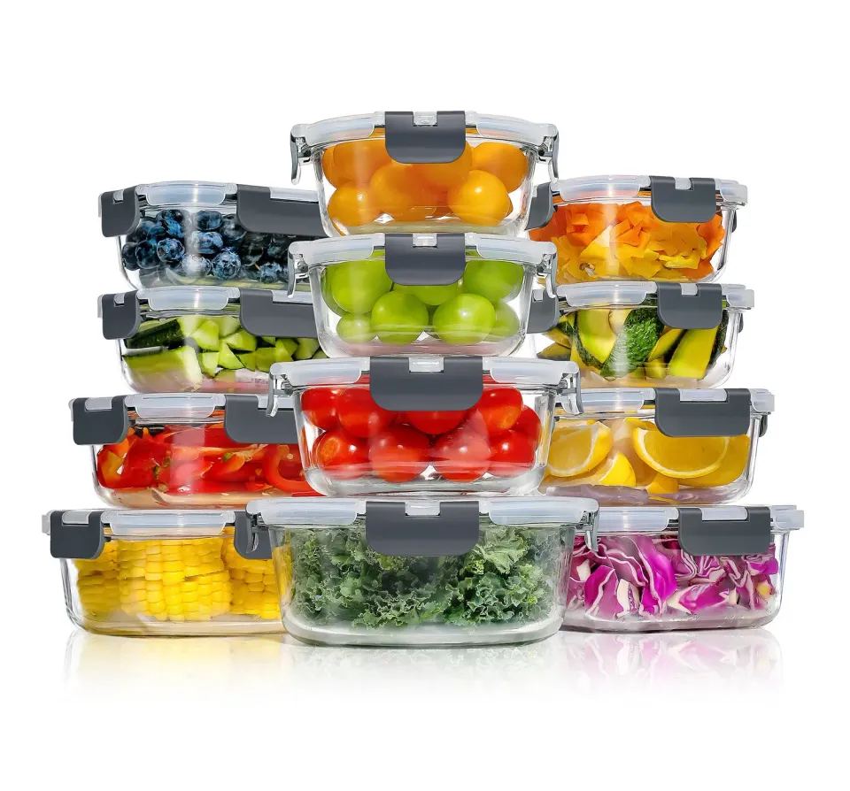 YASHE Lunch Box Verre lot de 12 réutilisables