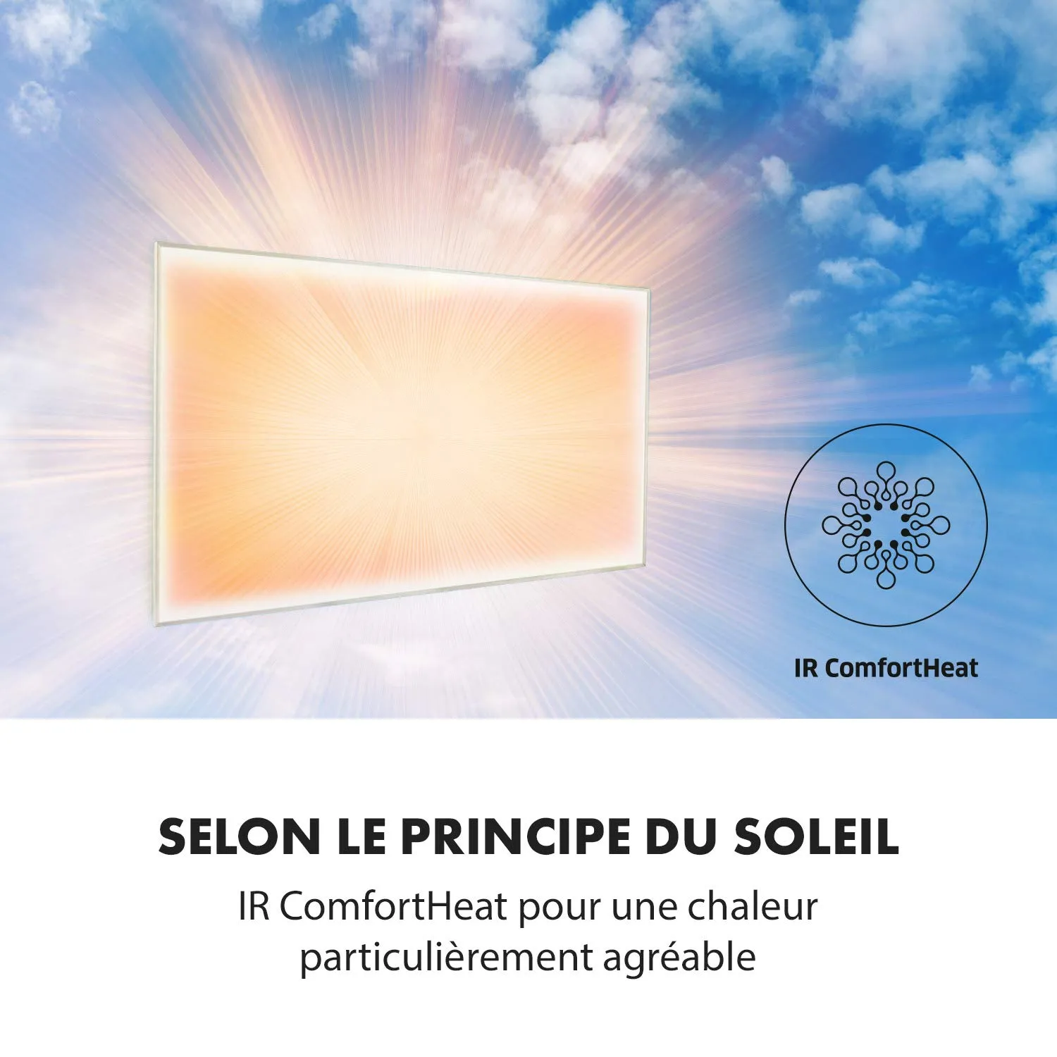 Klarstein Wonderwall Smart radiateur infrarouge blanc 600W