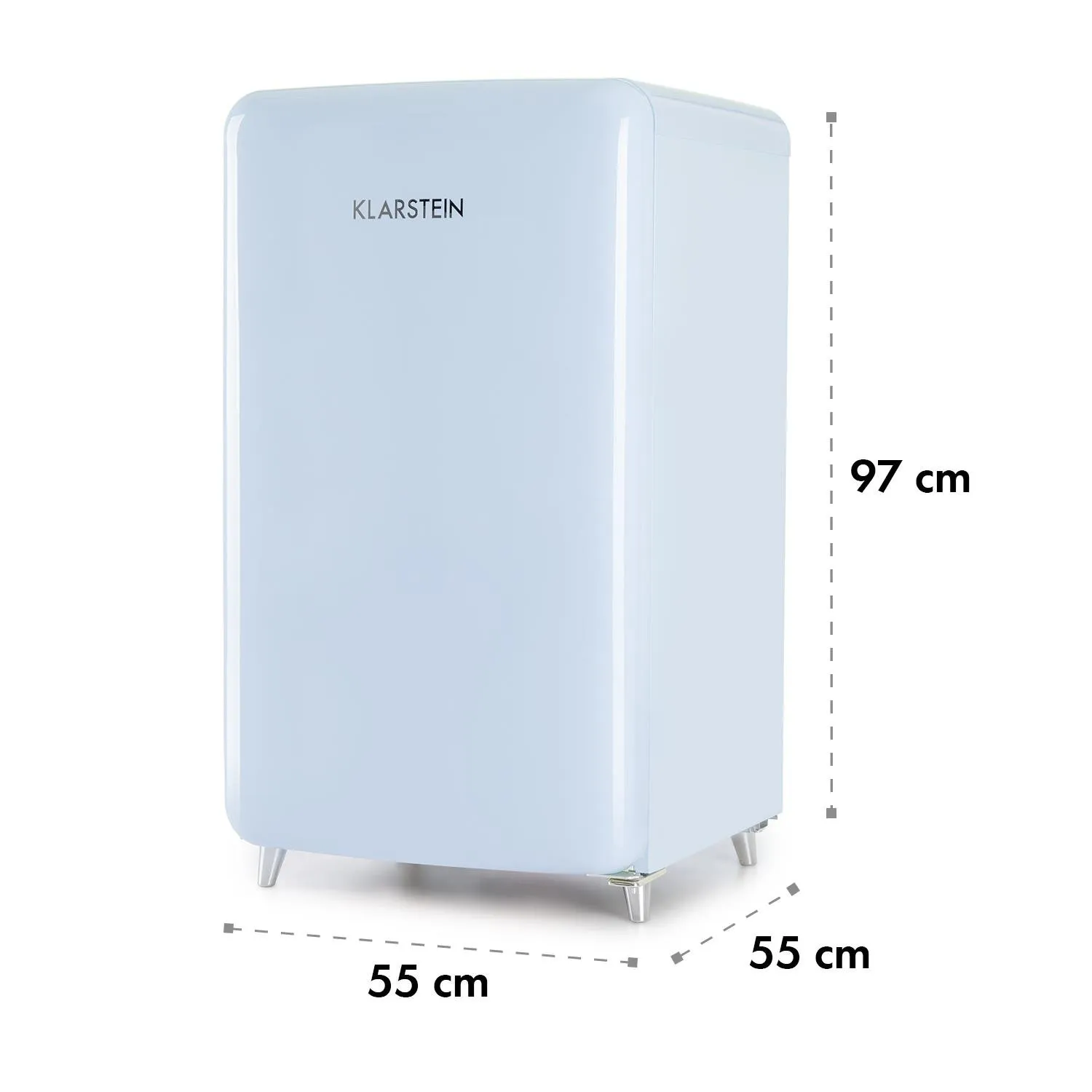 Klarstein Pop Art mini réfrigérateur 108 L bleu rétro