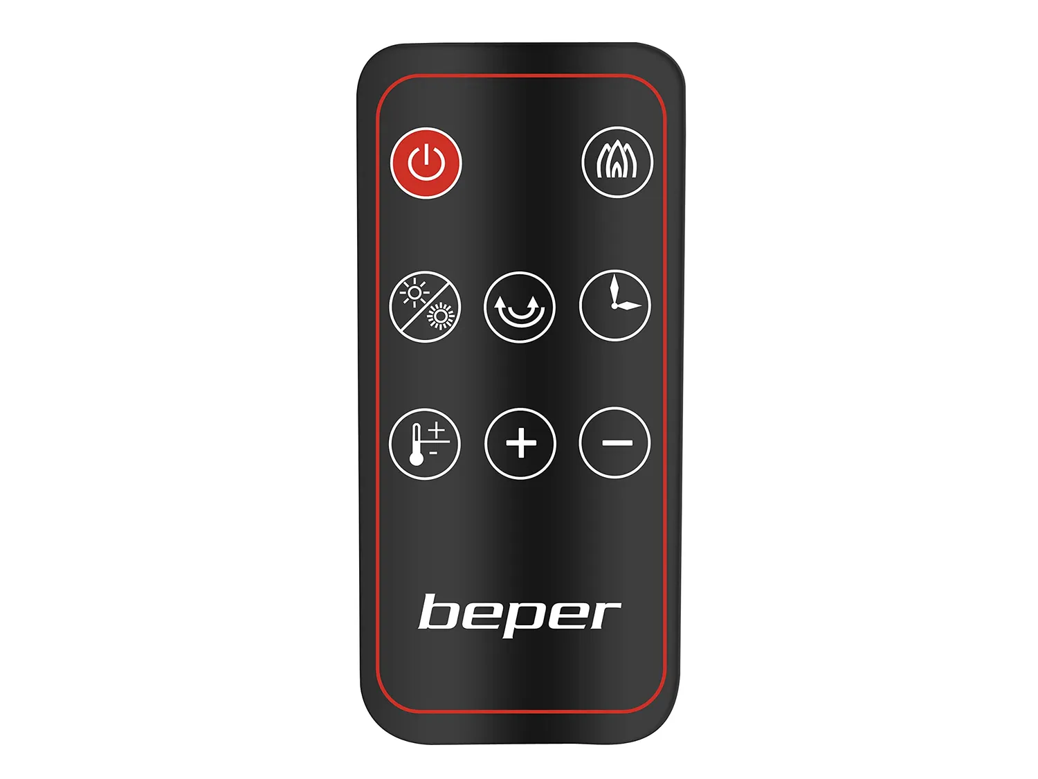 Beper P203TER001 chauffage céramique noir effet flamme oscillant