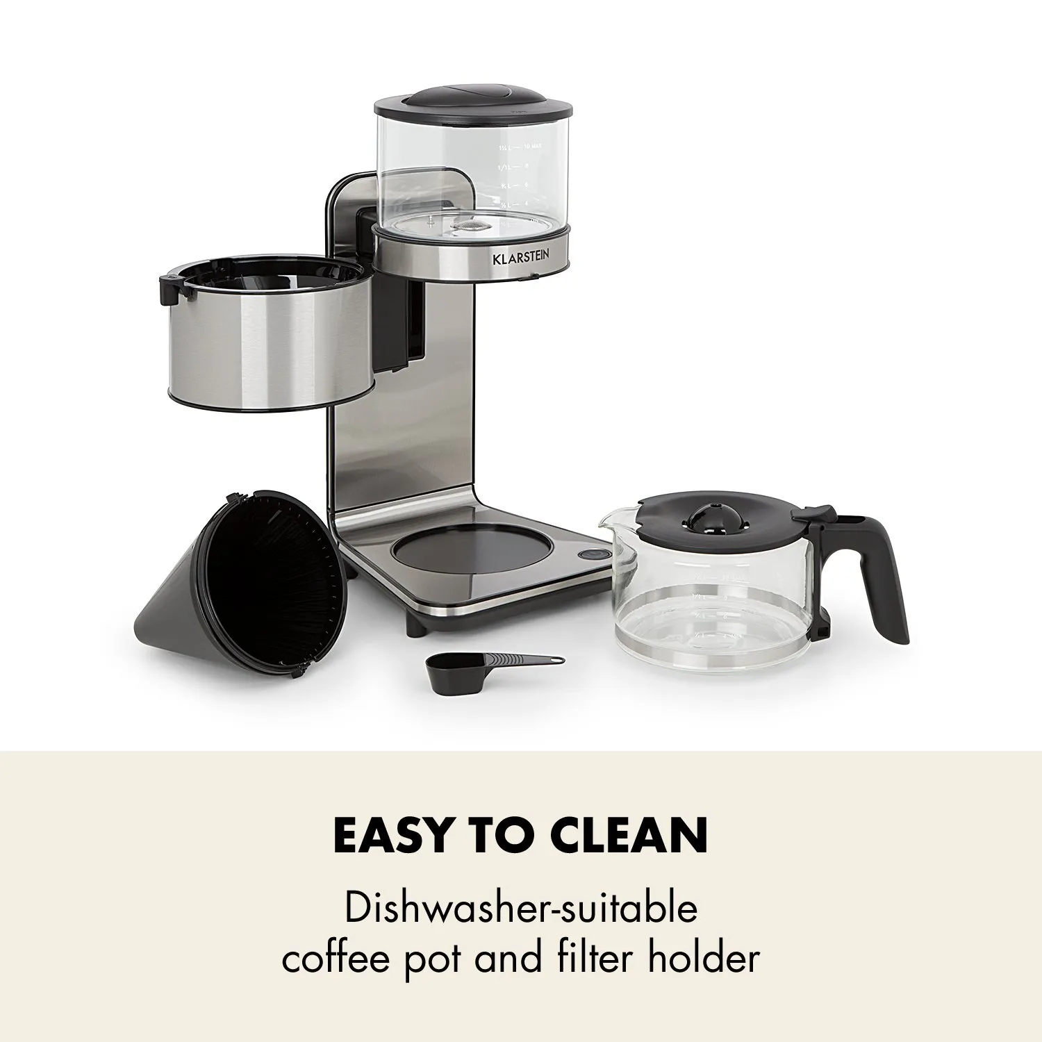 Klarstein Soulmate cafetière filtre 1,25 L 10 tasses 1800 W