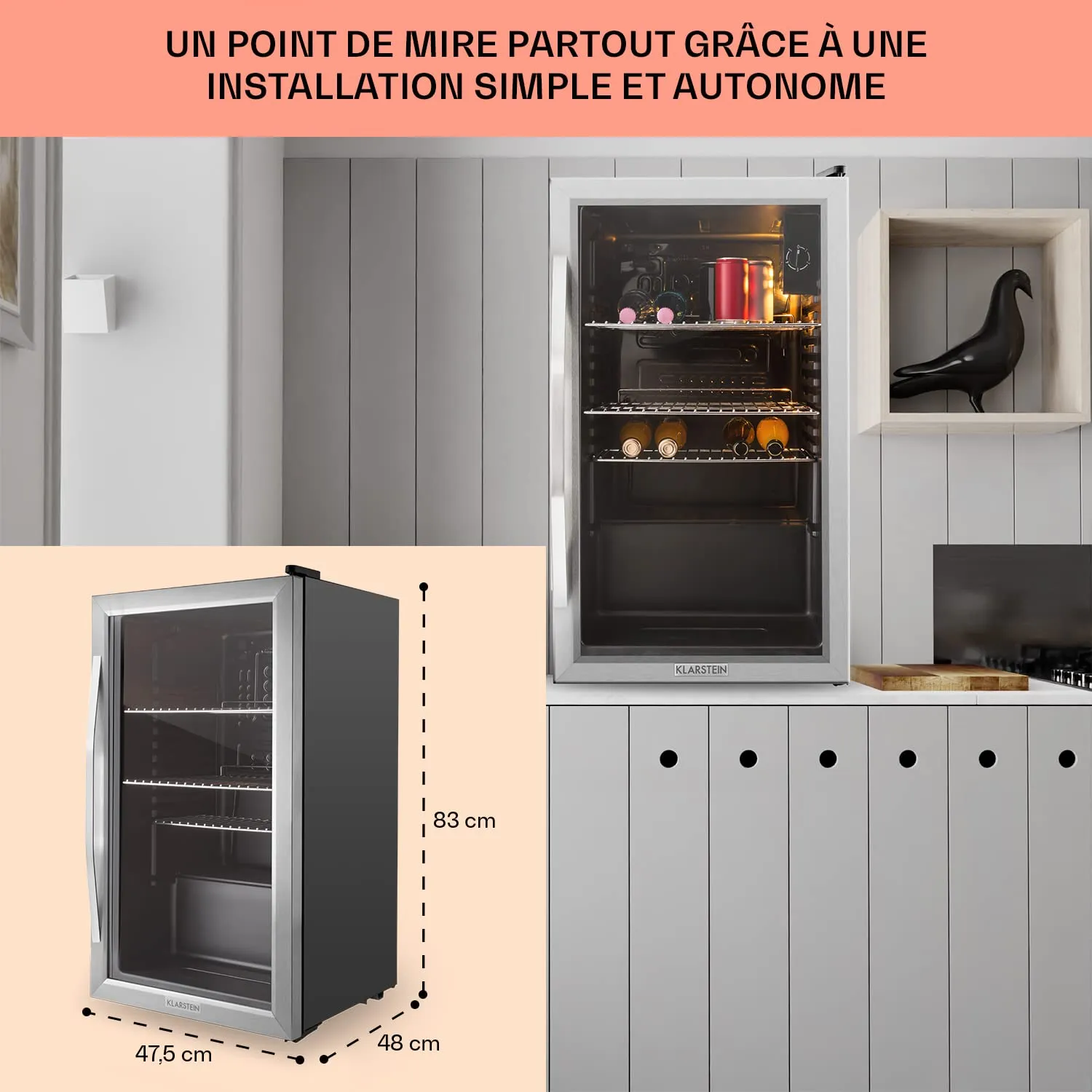Klarstein Beersafe XXL mini frigo boissons 80 L