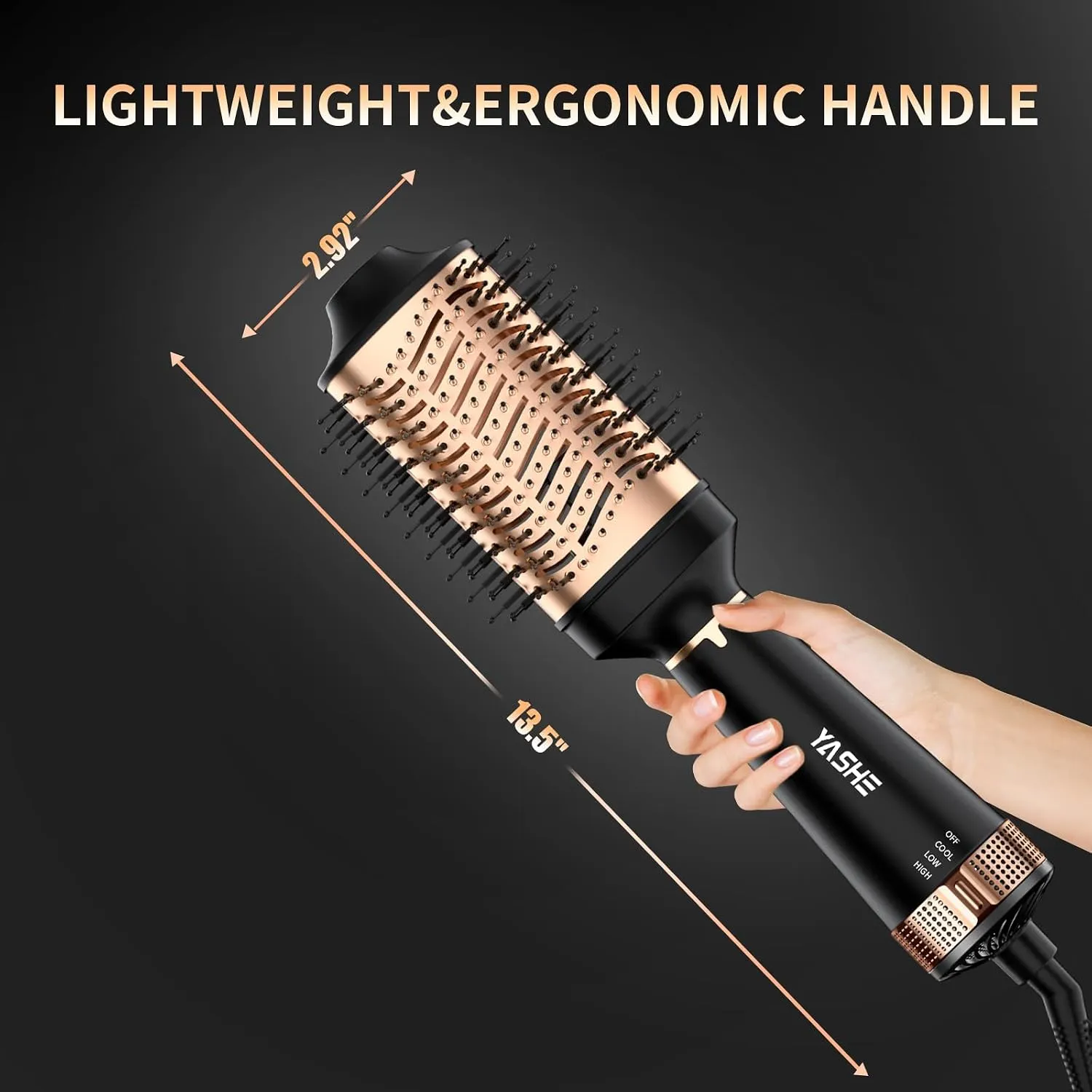 YASHE Brosse Sèche-Cheveux 4 en 1 Ionique