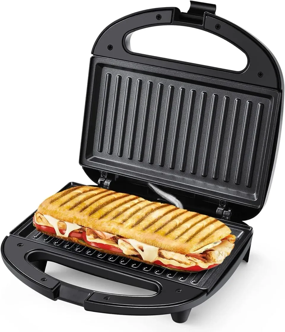 YASHE Grill Panini 750W Plaques Antiadhésives