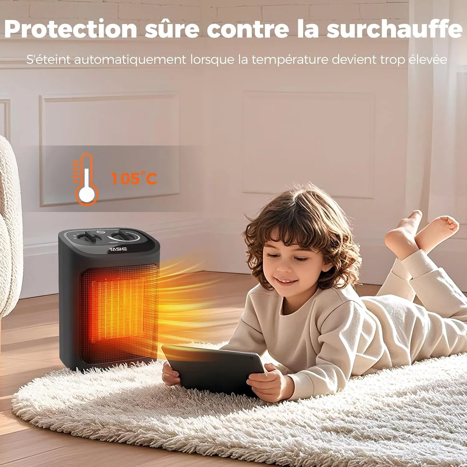 YASHE PTC 1500W radiateur céramique silencieux