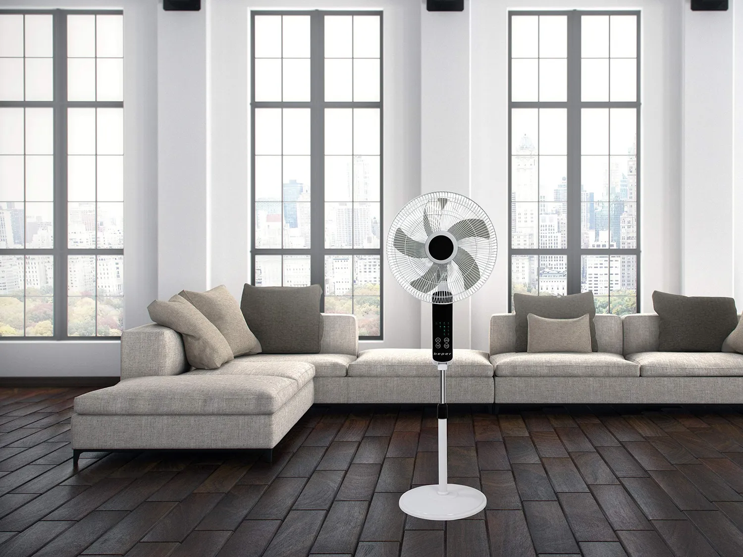 Beper VE.112 ventilateur sur pied tactile 45 cm télécommande