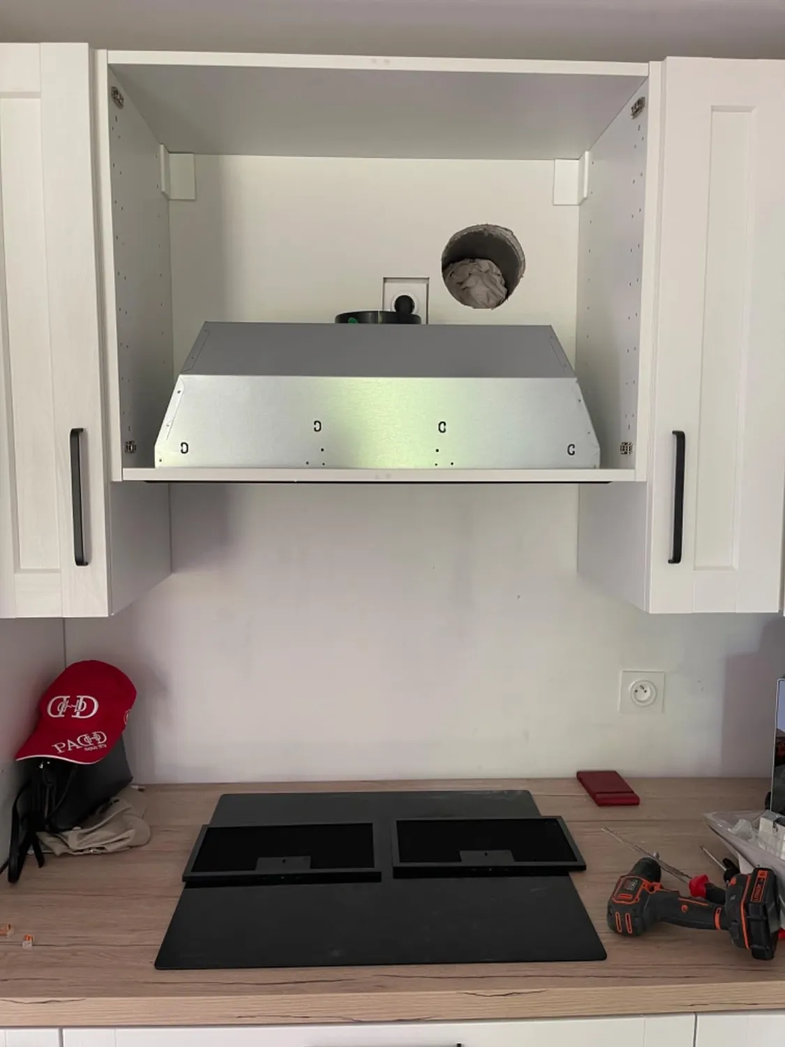 Klarstein hotte encastrable 52 cm inox 439 m³/h tactile