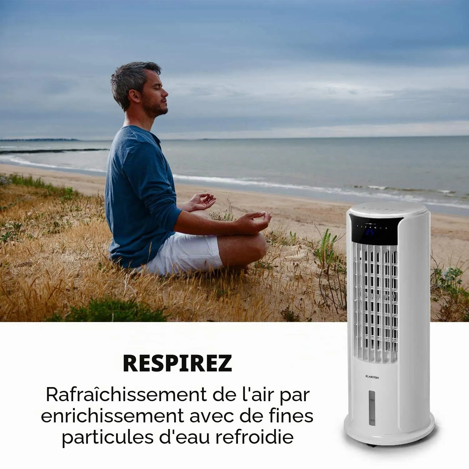 Klarstein Skyscraper Horizon rafraîchisseur d'air 3,5 L gris