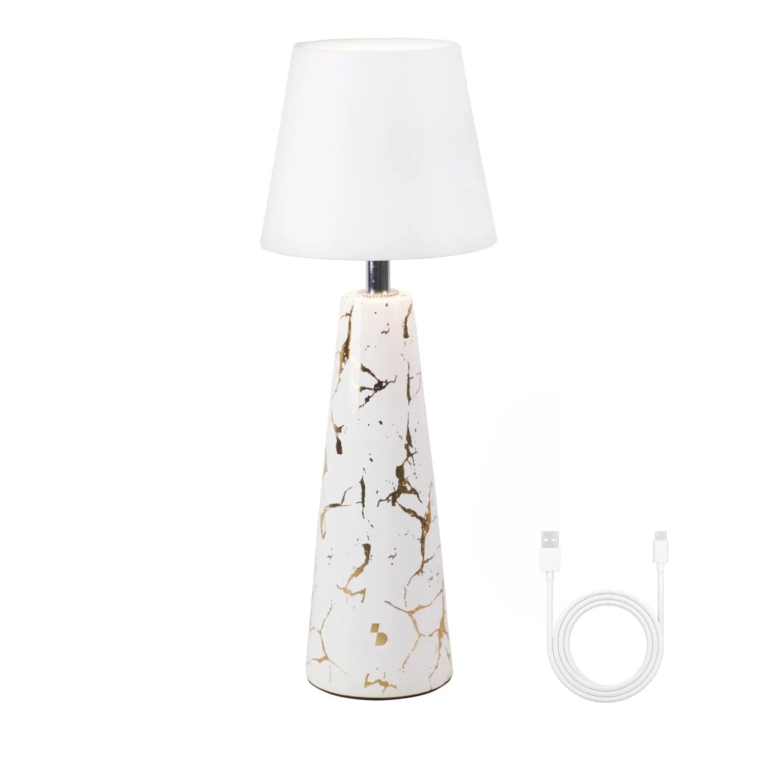 Beper Marble P207ILI500 lampe de table marbre blanc 3 couleurs