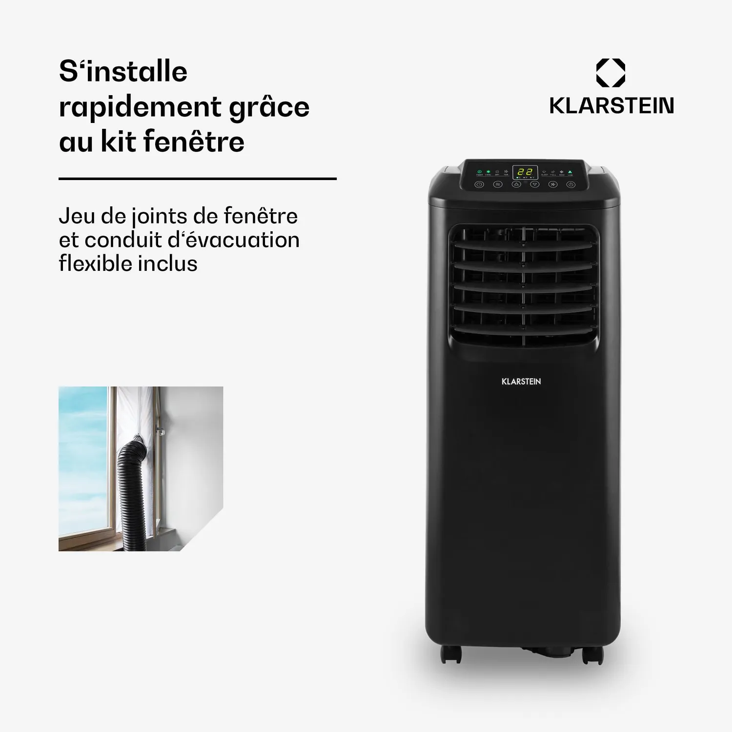 Klarstein clim mobile 9000 BTU noire 4 en 1 connectée