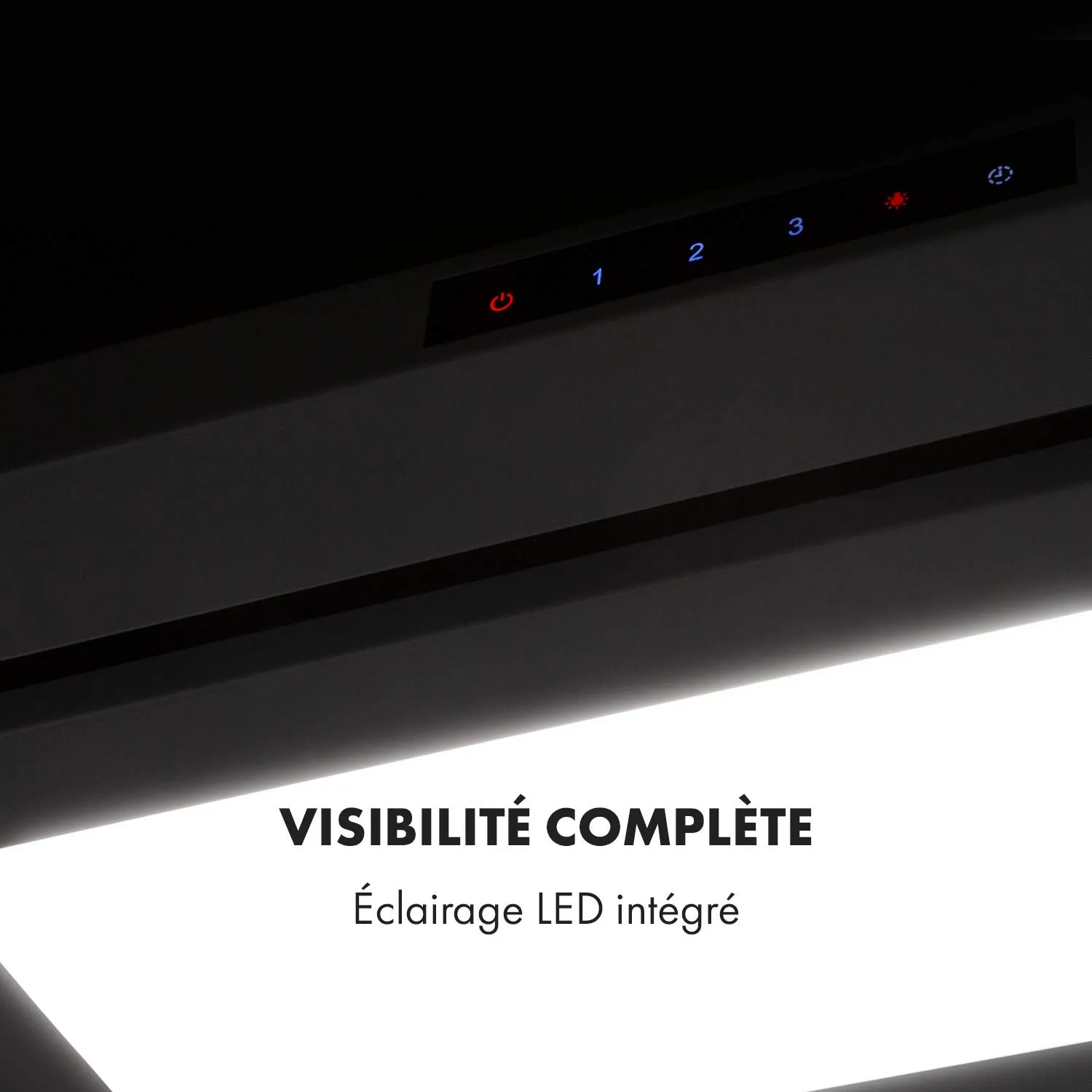 Klarstein Lumiera hotte aspirante blanche 70 cm 750 m³/h