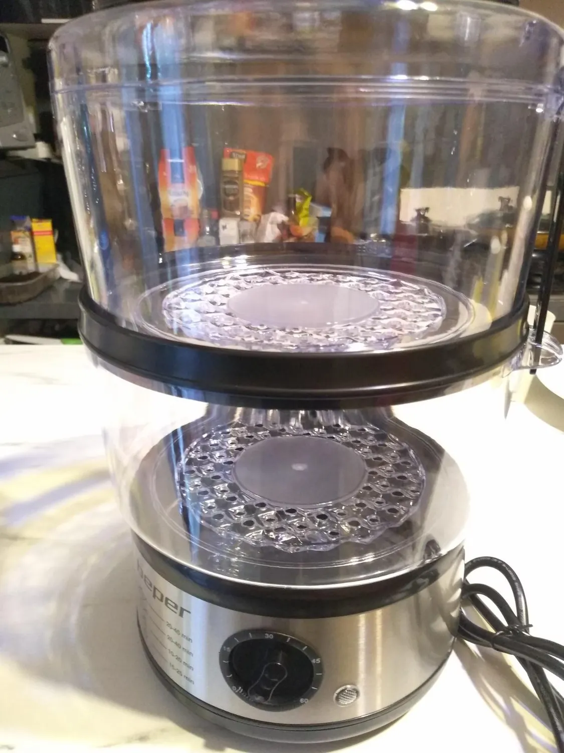 Beper BC.250 cuiseur vapeur 9 L noir sans BPA