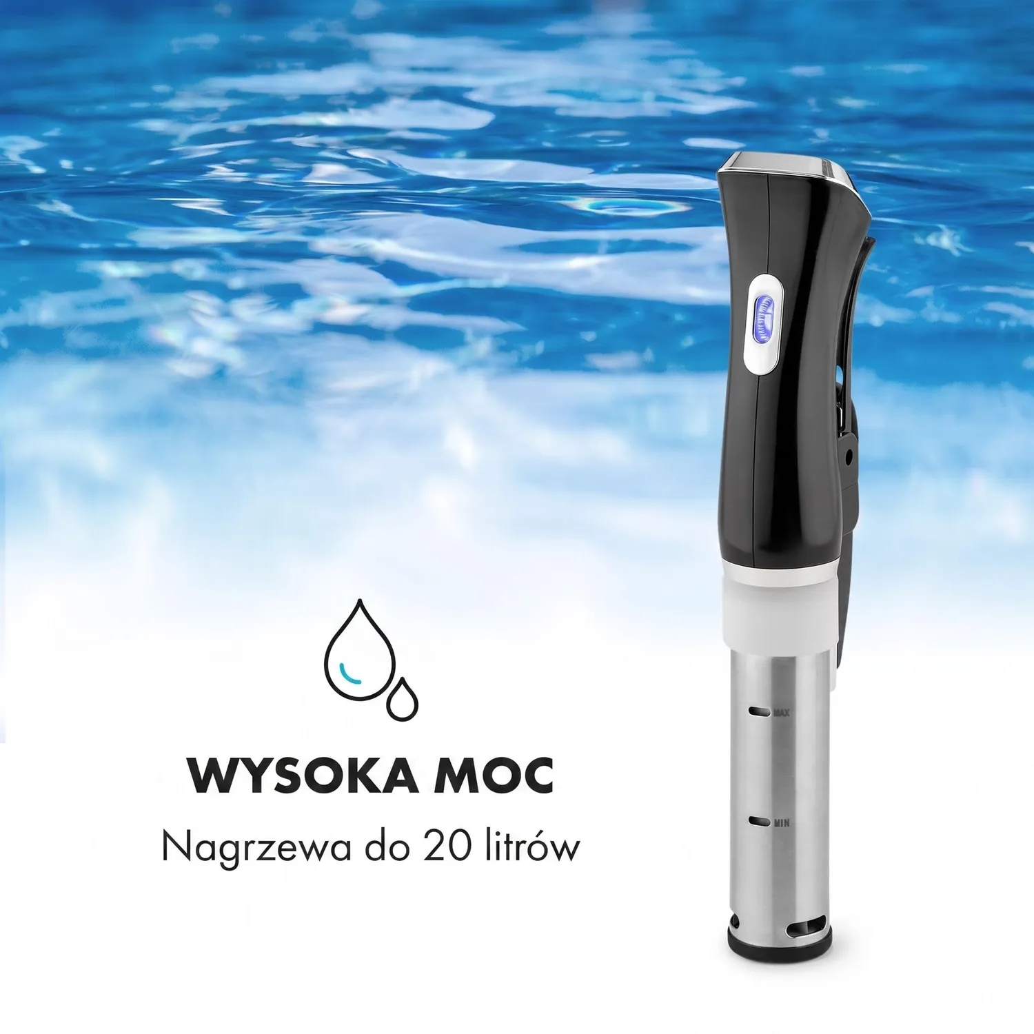Klarstein QuickStick thermoplongeur sous vide 1300W 20L