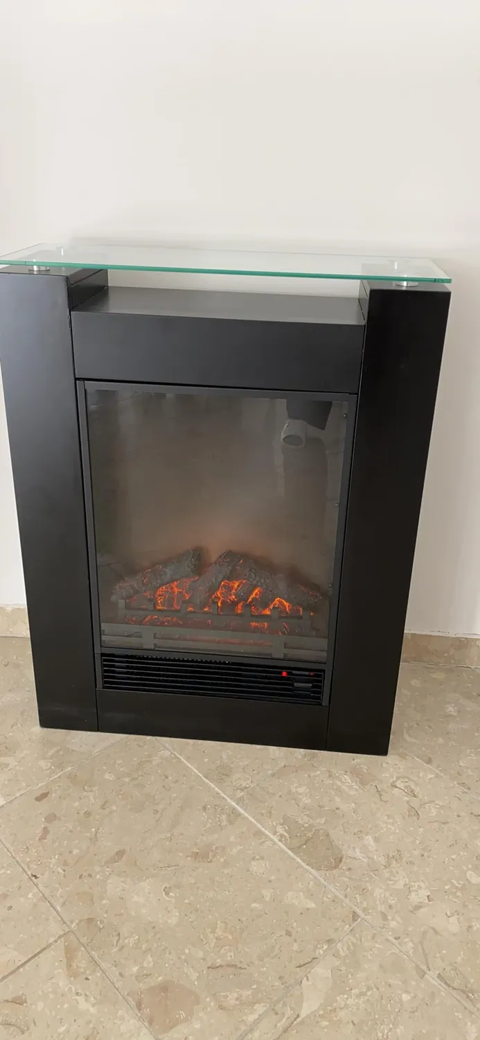 Klarstein cheminée électrique décorative noire 1800W LED