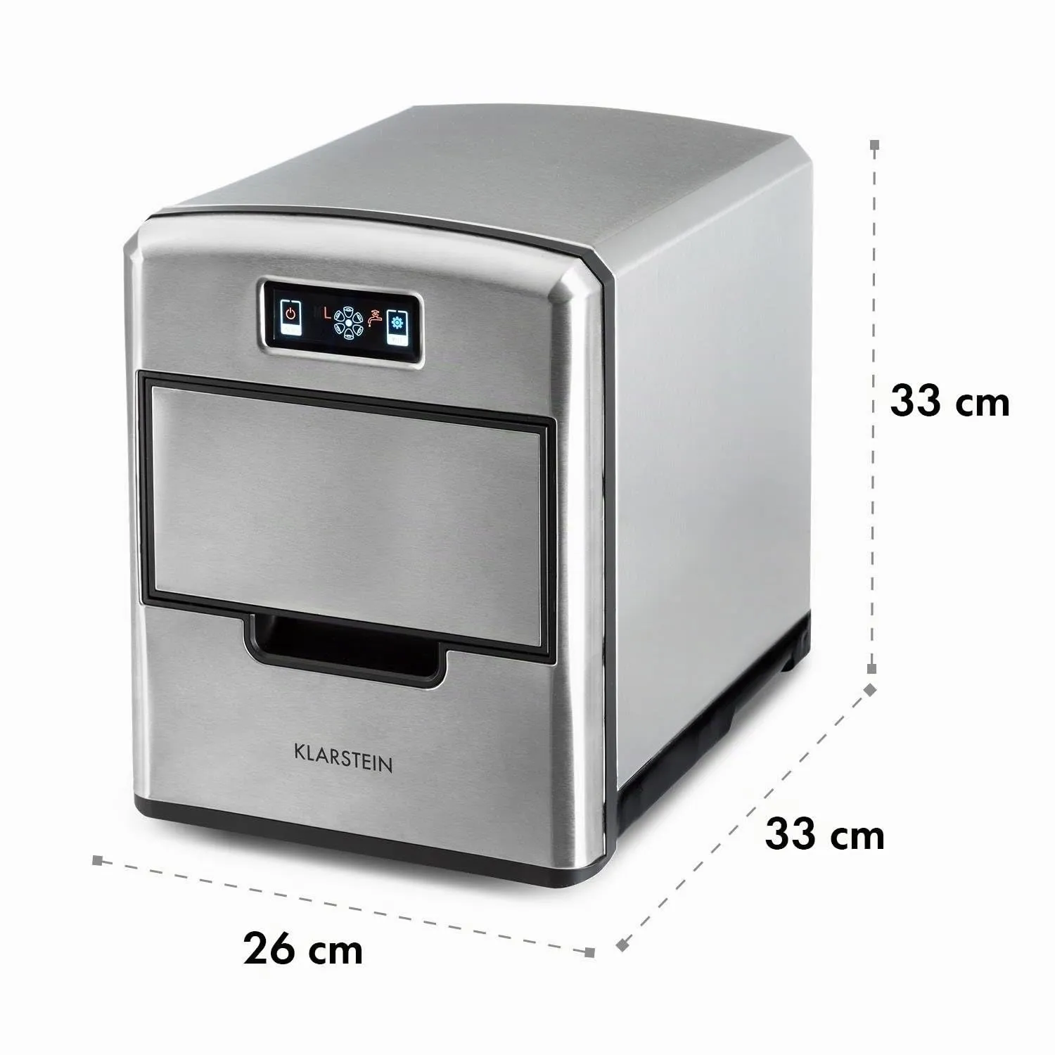 Klarstein Metropolitan machine à glaçons 12 kg argent