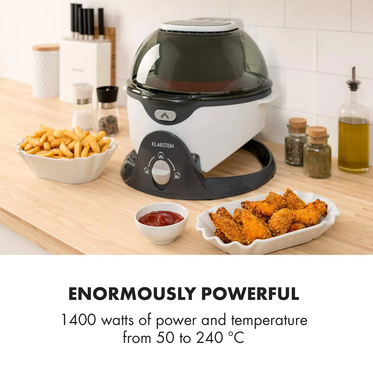 Klarstein VitAir Pommesmaster friteuse 6 L blanche 1400 W
