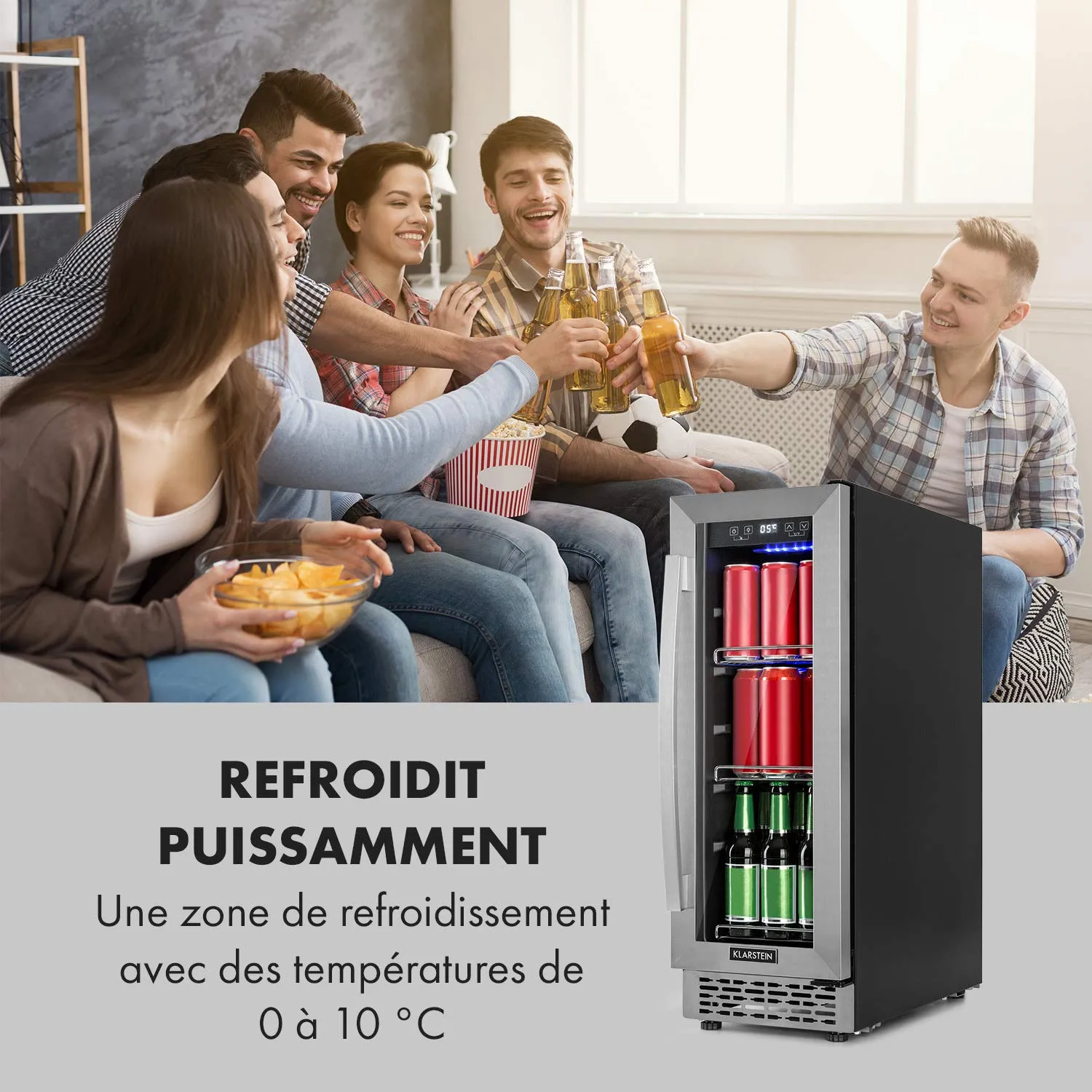 Klarstein Beerlager 56 cave à boissons 56 L porte vitrée