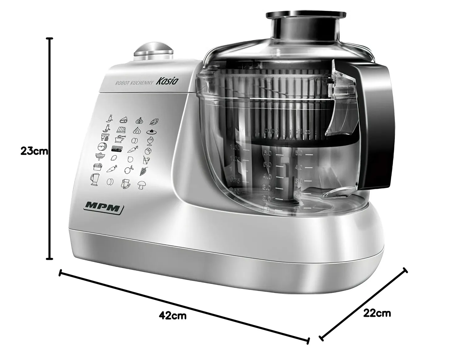 MPM Kasia MRK-12 robot cuisine 800W 8 accessoires