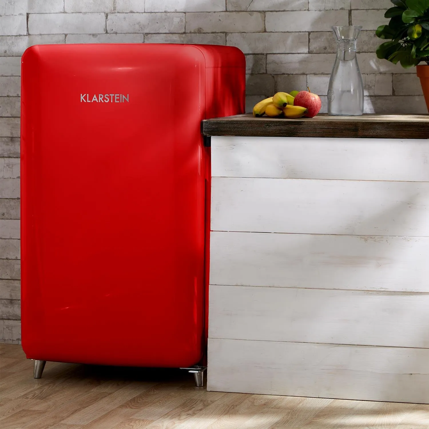 Klarstein PopArt-Bar réfrigérateur 136 L rouge rétro