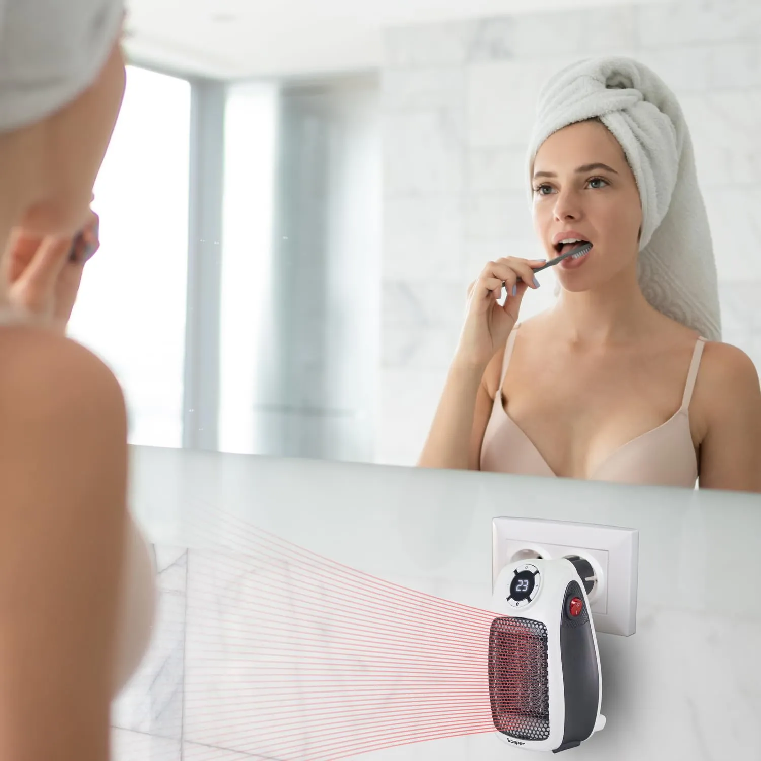 Beper P203TER350 mini radiateur soufflant 500W céramique