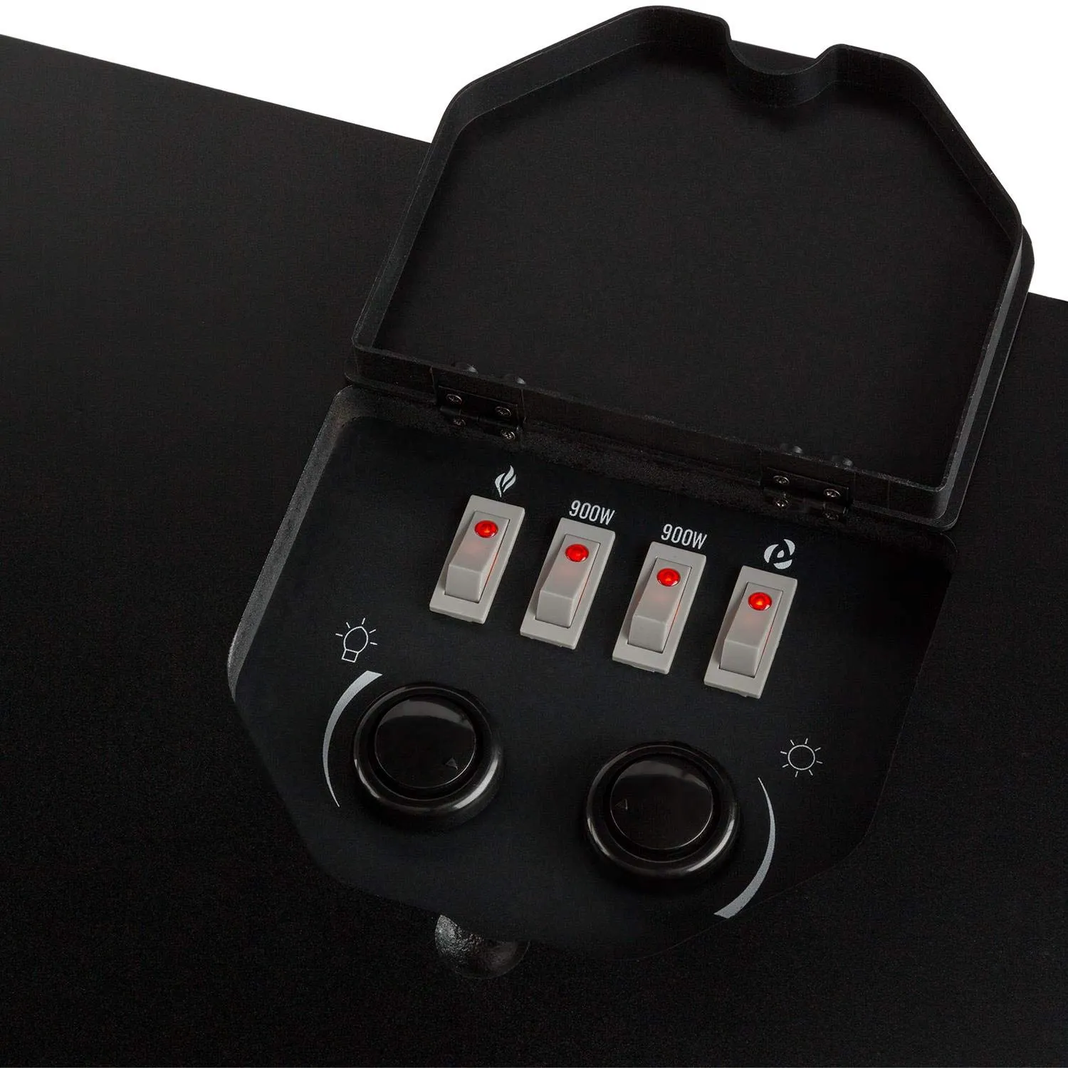 Klarstein Castillo cheminée électrique noire 2000W flammes