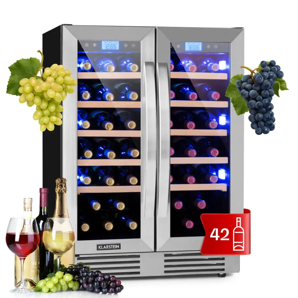 Klarstein Vinovilla 42 cave à vin 126 L double zone 42