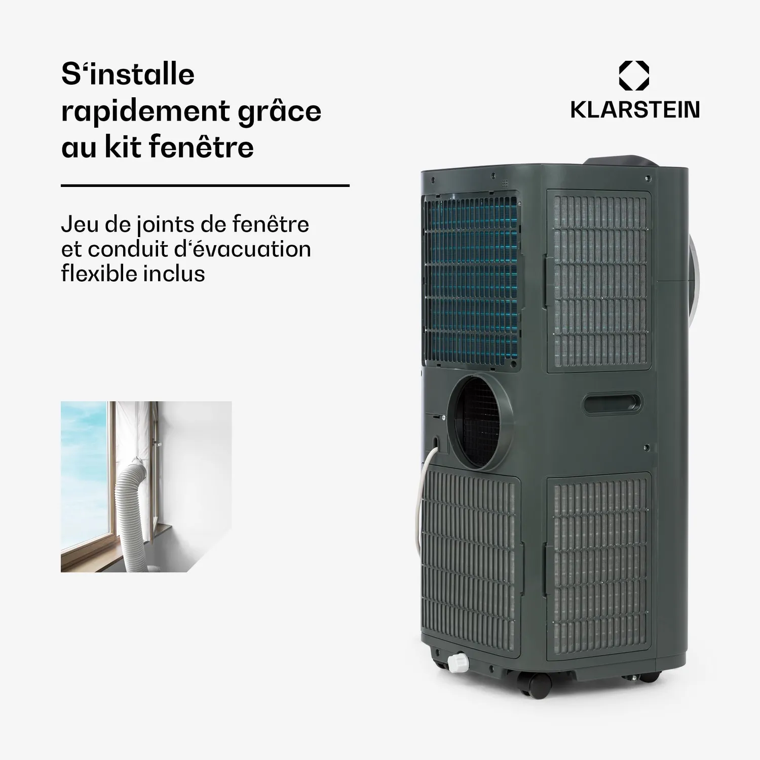 Klarstein Kraftwerk Smart 10K climatiseur mobile anthracite 10000 BTU