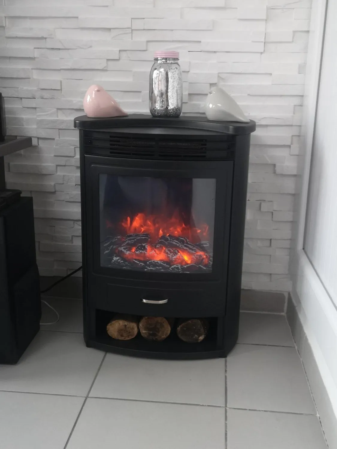 Klarstein Bormio S cheminée électrique 1900W télécommande