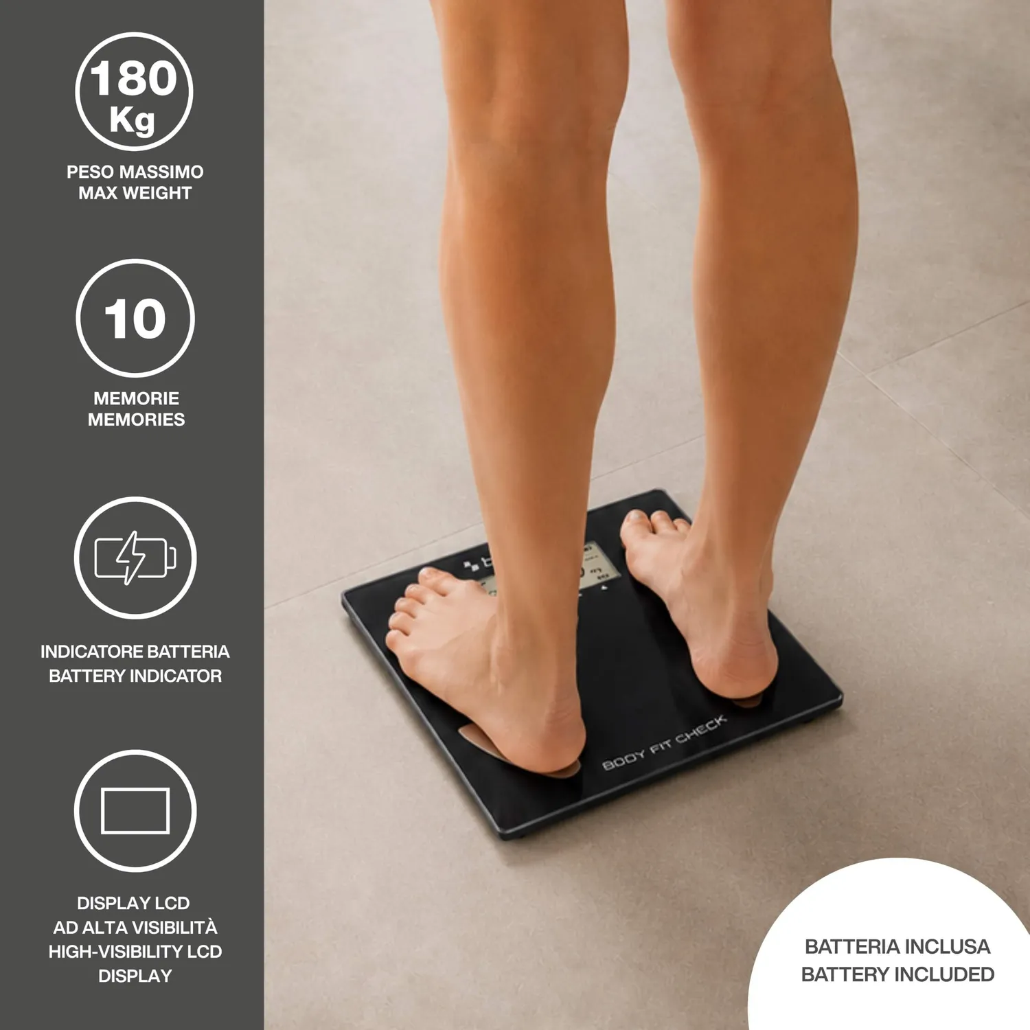Beper P303BIP051 balance impédancemètre 180 kg 10 mémoires