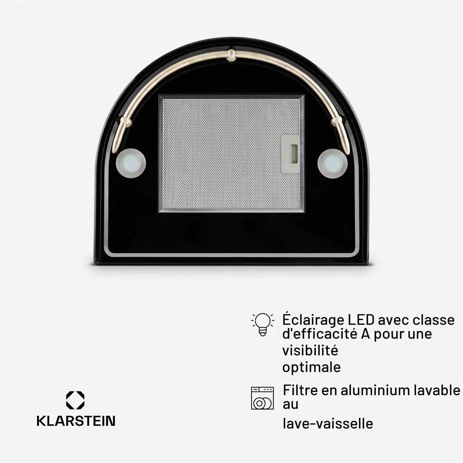 Klarstein Lumio Neo hotte murale 60 cm noir 610 m3/h