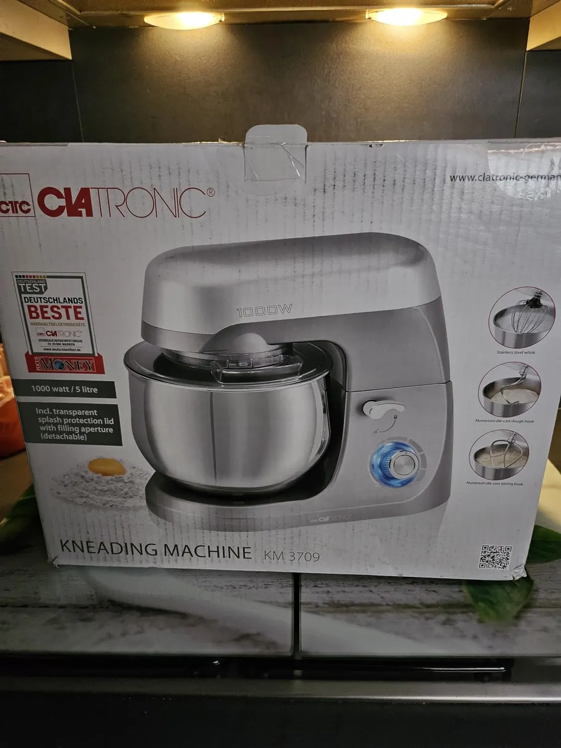 Clatronic KM 3709 robot pâtissier 5L 1000W inox