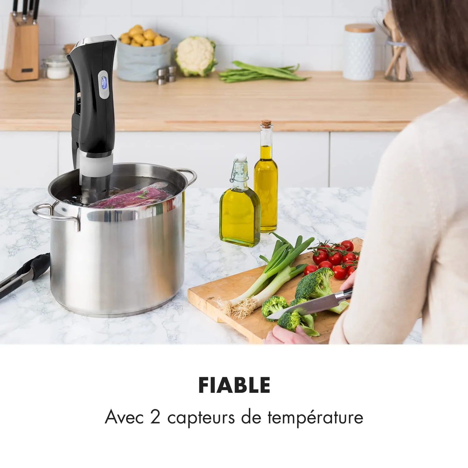 Klarstein Quickstick cuiseur sous vide noir 1300W 20L