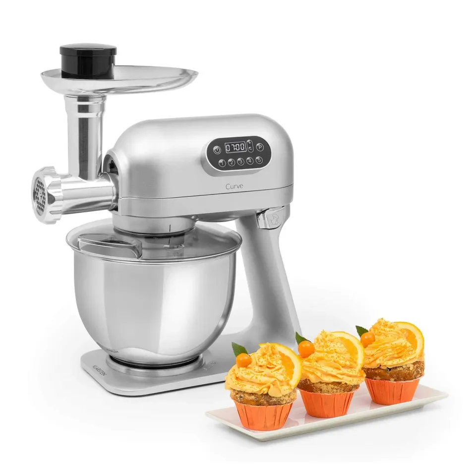 Klarstein Curve robot de cuisine 5 L argent