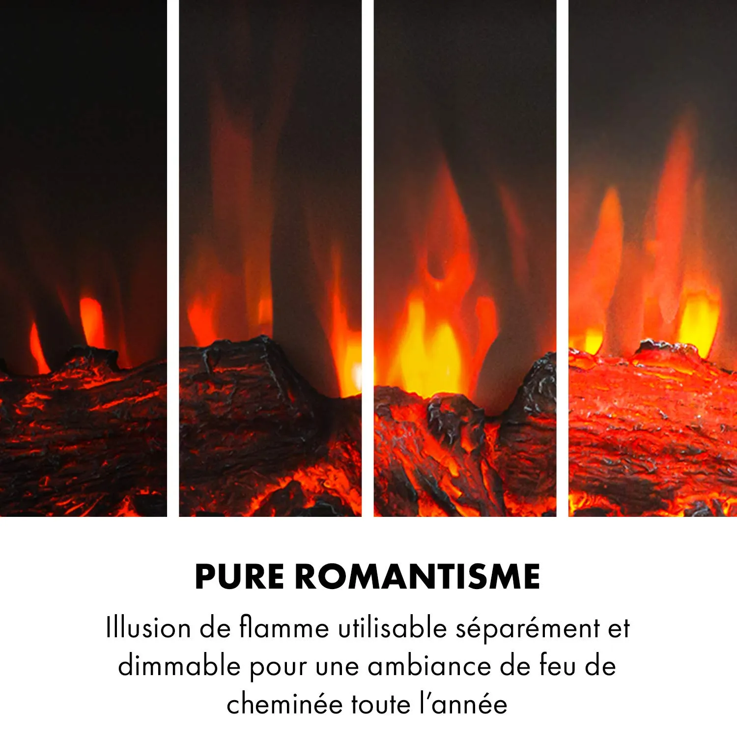 Klarstein Mauna Loa cheminée électrique Blanche 2000W