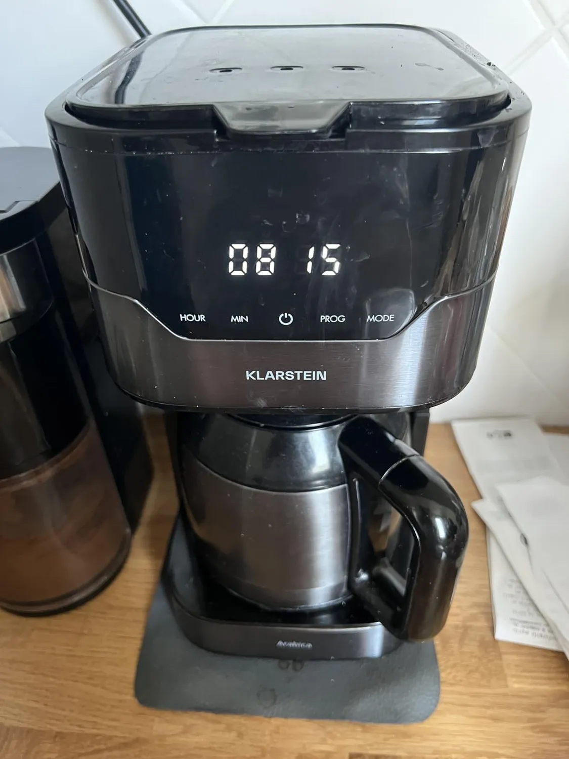 Klarstein cafetière filtre 1,2 L argent 800 W programmable