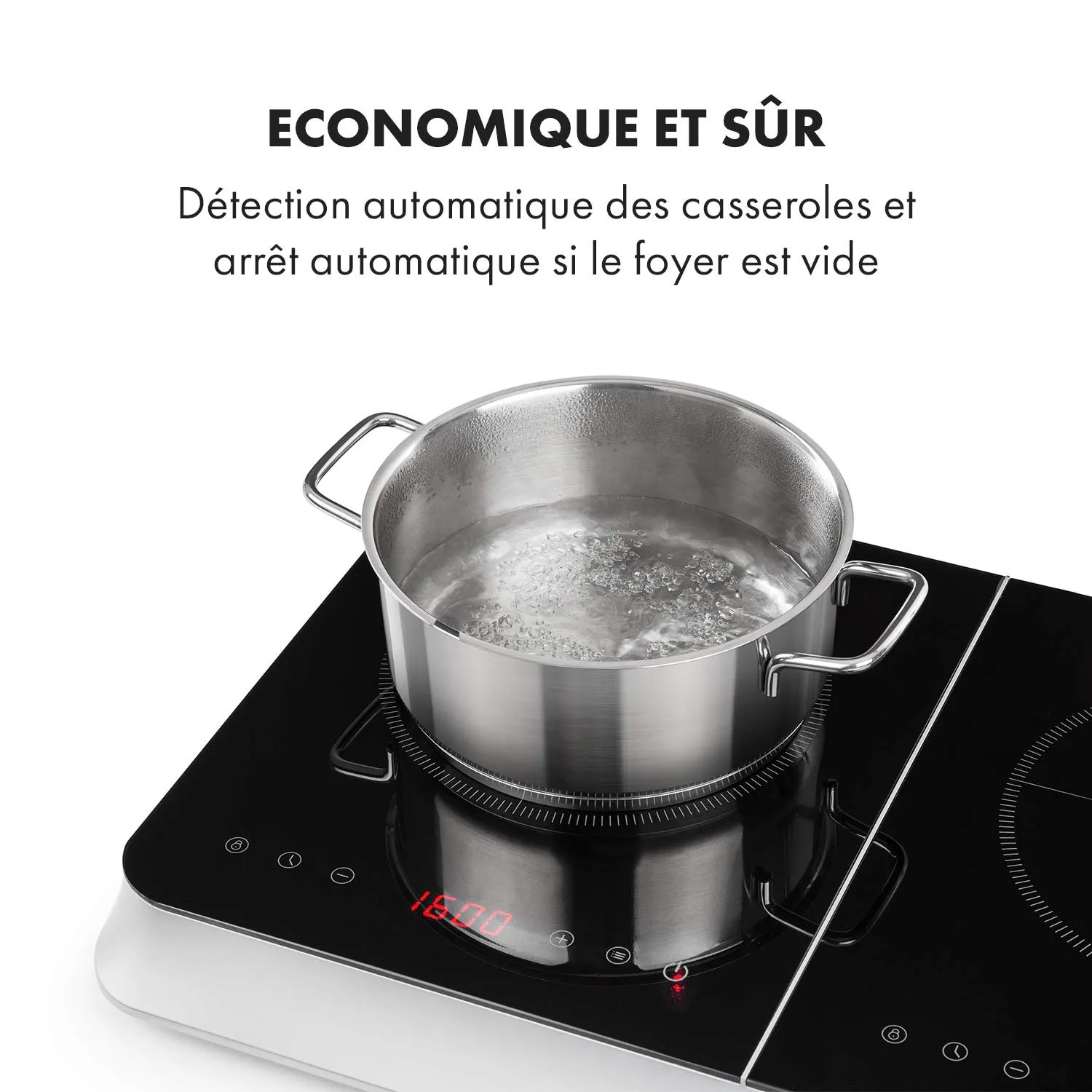 Klarstein InnoChef double plaque induction argent 3400W