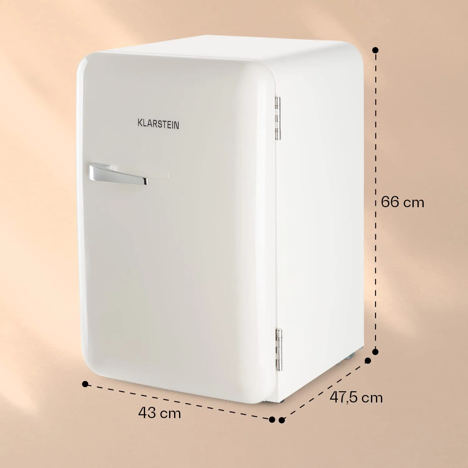 Klarstein Audrey Mini réfrigérateur 70L blanc rétro