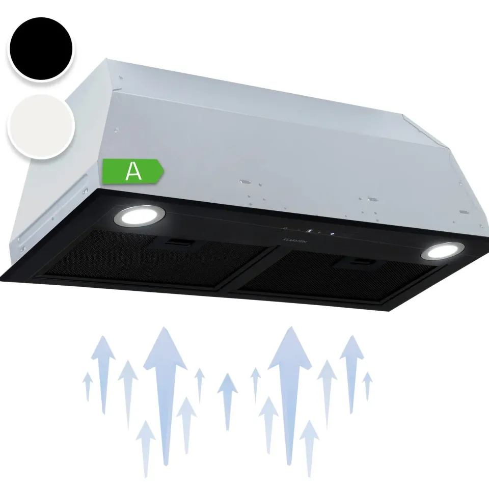 Klarstein hotte murale silencieuse 592 m³/h LED tactile