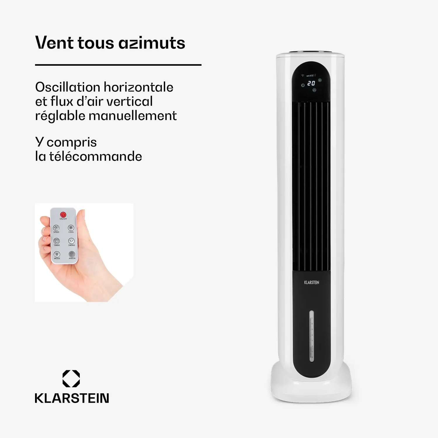 Klarstein climatiseur mobile sans évacuation 5-en-1 7L 85W