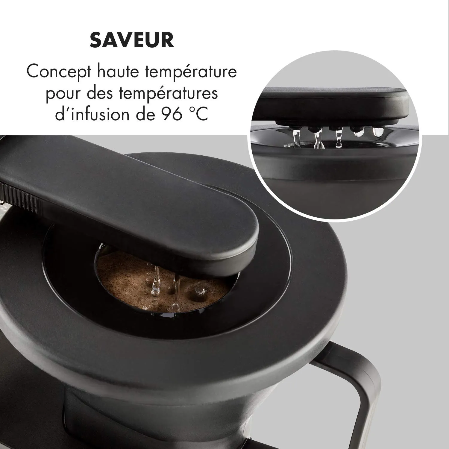 Klarstein GrandeGusto cafetière filtre 1,3 L 10 tasses noire